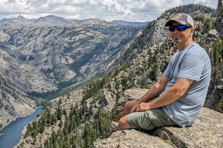 Rob Nadolny hiking in Pinedale, Wyoming