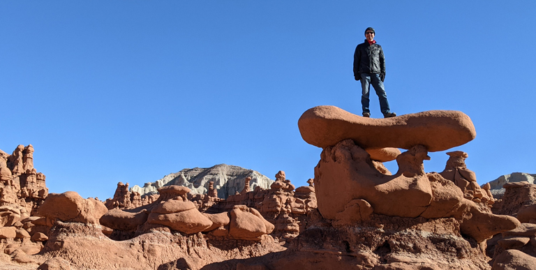 Rob Nadolny hiking hoodoos in Utah